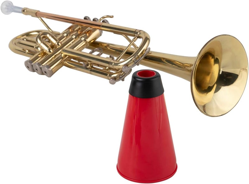 PAMPET SIERRA Trumpet Mute, Lightweight Practice Trumpet Mute Silencer (Red) - Image 4
